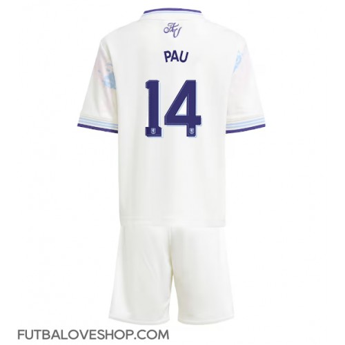 Dres Aston Villa Pau Torres #14 Tretina pre deti 2025-26 Krátky Rukáv (+ trenírky)